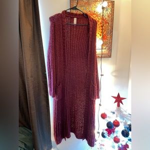 lg maxi cardigan with pockets